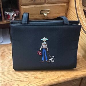 Colorful Beaded Woman and Dog Purse